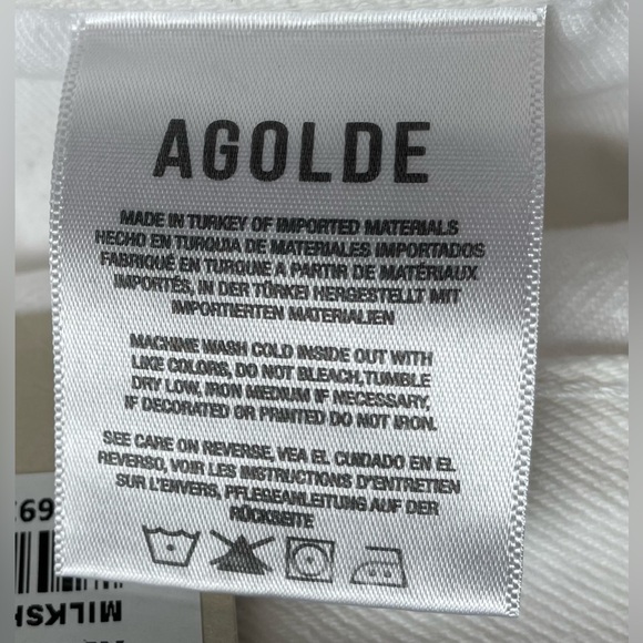 NWT AGOLDE Fran Low Slung Straight Jeans in Milkshake Size‎ 31 - Picture 6 of 14